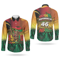 Vanuatu Independence Day Couples Matching Short Sleeve Bodycon Dress and Long Sleeve Button Shirt Chibi Boar Proud To Be A Ni-Van LT14 - Polynesian Pride