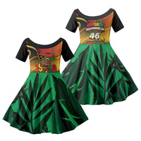 Vanuatu Independence Day Family Matching Summer Maxi Dress and Hawaiian Shirt Chibi Boar Proud To Be A Ni-Van LT14 Daughter's Dress Multicolor - Polynesian Pride