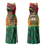 Vanuatu Independence Day Family Matching Tank Maxi Dress and Hawaiian Shirt Chibi Boar Proud To Be A Ni-Van LT14 Mom's Dress Multicolor - Polynesian Pride
