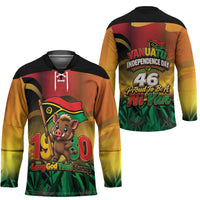 Vanuatu Independence Day Hockey Jersey Chibi Boar Proud To Be A Ni-Van