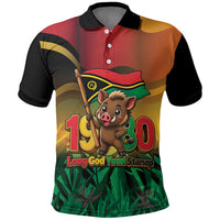 Vanuatu Independence Day Polo Shirt Chibi Boar Proud To Be A Ni-Van LT14 Multicolor - Polynesian Pride
