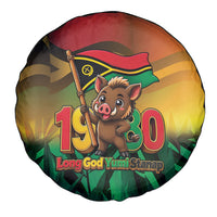 Vanuatu Independence Day Spare Tire Cover Chibi Boar Proud To Be A Ni-Van