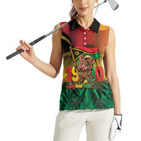 Vanuatu Independence Day Women Sleeveless Polo Shirt Chibi Boar Proud To Be A Ni-Van