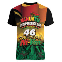 Vanuatu Independence Day Women V-Neck T-Shirt Chibi Boar Proud To Be A Ni-Van