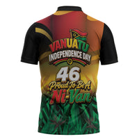 Vanuatu Independence Day Zipper Polo Shirt Chibi Boar Proud To Be A Ni-Van LT14 - Polynesian Pride