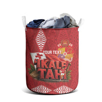 Tonga Rugby Custom Laundry Basket 2026 Go Ikale Tahi Ngatu Pattern