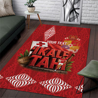 Tonga Rugby Custom Area Rug 2026 Go Ikale Tahi Ngatu Pattern