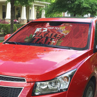 Tonga Rugby Custom Auto Sun Shade 2026 Go Ikale Tahi Ngatu Pattern