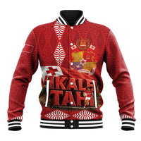 Tonga Rugby Custom Baseball Jacket 2026 Go Ikale Tahi Ngatu Pattern