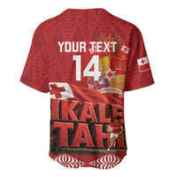 Tonga Rugby Custom Baseball Jersey 2026 Go Ikale Tahi Ngatu Pattern