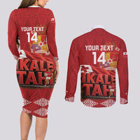 Tonga Rugby Custom Couples Matching Long Sleeve Bodycon Dress and Long Sleeve Button Shirt 2026 Go Ikale Tahi Ngatu Pattern