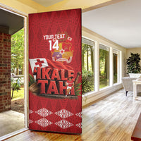 Tonga Rugby Custom Door Cover 2026 Go Ikale Tahi Ngatu Pattern
