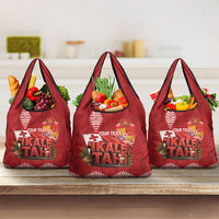 Tonga Rugby Custom Grocery Bag 2026 Go Ikale Tahi Ngatu Pattern