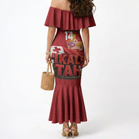 Tonga Rugby Custom Mermaid Dress 2026 Go Ikale Tahi Ngatu Pattern LT14 - Polynesian Pride