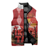 Tonga Rugby Custom Sleeveless Puffer Jacket 2026 Go Ikale Tahi Ngatu Pattern