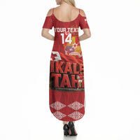Tonga Rugby Custom Summer Maxi Dress 2026 Go Ikale Tahi Ngatu Pattern LT14 - Polynesian Pride