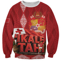 Tonga Rugby Custom Sweatshirt 2026 Go Ikale Tahi Ngatu Pattern
