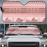 Pastel Pink Samoa Siapo Teuila Flowers Auto Sun Shade - Polynesian Pride
