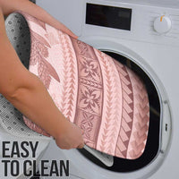 Pastel Pink Samoa Siapo Teuila Flowers Bathroom Set - Polynesian Pride