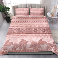 Pastel Pink Samoa Siapo Teuila Flowers Bedding Set - Polynesian Pride