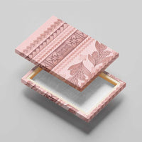 Pastel Pink Samoa Siapo Teuila Flowers Canvas Wall Art - Polynesian Pride