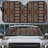 Malo e lelei Tonga Auto Sun Shade Tongan Ngatu Vintage Brown - Polynesian Pride