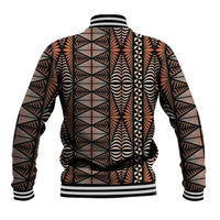 Malo e lelei Tonga Baseball Jacket Tongan Ngatu Vintage Brown - Polynesian Pride