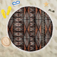 Malo e lelei Tonga Beach Blanket Tongan Ngatu Vintage Brown - Polynesian Pride