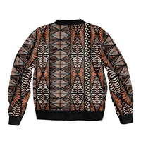 Malo e lelei Tonga Bomber Jacket Tongan Ngatu Vintage Brown - Polynesian Pride