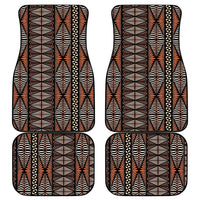 Malo e lelei Tonga Car Mats Tongan Ngatu Vintage Brown - Polynesian Pride
