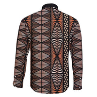 Malo e lelei Tonga Family Matching Off Shoulder Short Dress and Hawaiian Shirt Tongan Ngatu Vintage Brown - Polynesian Pride