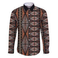 Malo e lelei Tonga Family Matching Summer Maxi Dress and Hawaiian Shirt Tongan Ngatu Vintage Brown - Polynesian Pride