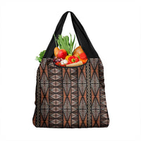 Malo e lelei Tonga Grocery Bag Tongan Ngatu Vintage Brown - Polynesian Pride