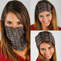 Malo e lelei Tonga Neck Gaiter Tongan Ngatu Vintage Brown - Polynesian Pride