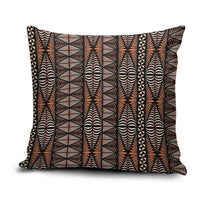 Malo e lelei Tonga Pillow Cover Tongan Ngatu Vintage Brown - Polynesian Pride