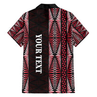 Tonga Rugby Personalised Family Matching Short Sleeve Bodycon Dress and Hawaiian Shirt 2025 Mate Maa Tonga Ngatu Motif - Polynesian Pride