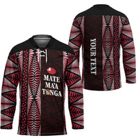 Tonga Rugby Personalised Hockey Jersey 2025 Mate Maa Tonga Ngatu Motif LT14 - Polynesian Pride