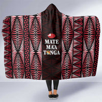 Tonga Rugby Hooded Blanket 2025 Mate Maa Tonga Ngatu Motif - Polynesian Pride