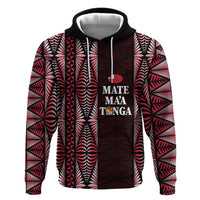 Tonga Rugby Personalised Hoodie 2025 Mate Maa Tonga Ngatu Motif - Polynesian Pride