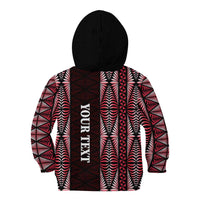 Tonga Rugby Personalised Kid Hoodie 2025 Mate Maa Tonga Ngatu Motif - Polynesian Pride