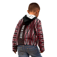 Tonga Rugby Personalised Kid Hoodie 2025 Mate Maa Tonga Ngatu Motif - Polynesian Pride