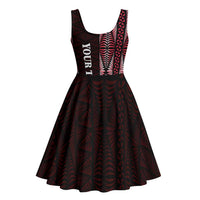 Tonga Rugby Personalised Midi Dress 2025 Mate Maa Tonga Ngatu Motif - Polynesian Pride