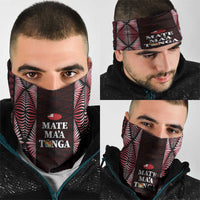 Tonga Rugby Neck Gaiter 2025 Mate Maa Tonga Ngatu Motif - Polynesian Pride