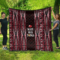 Tonga Rugby Quilt 2025 Mate Maa Tonga Ngatu Motif - Polynesian Pride