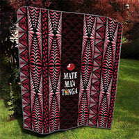 Tonga Rugby Quilt 2025 Mate Maa Tonga Ngatu Motif - Polynesian Pride