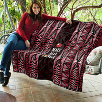 Tonga Rugby Quilt 2025 Mate Maa Tonga Ngatu Motif - Polynesian Pride
