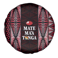 Tonga Rugby Spare Tire Cover 2025 Mate Maa Tonga Ngatu Motif - Polynesian Pride