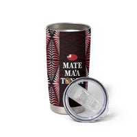 Tonga Rugby Personalised Tumbler Cup 2025 Mate Maa Tonga Ngatu Motif - Polynesian Pride