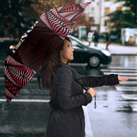 Tonga Rugby Umbrella 2025 Mate Maa Tonga Ngatu Motif - Polynesian Pride