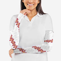 White Sunday Tonga Fakame Arm Sleeves Tongan Ngatu Heilala Lei - Polynesian Pride